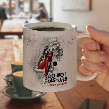 GRAPHICS & MORE Harley Quinn Already Disturbed Ceramic Coffee Mug, Novelty Gift Mugs for Coffee, Tea and Hot Drinks, 11oz, White