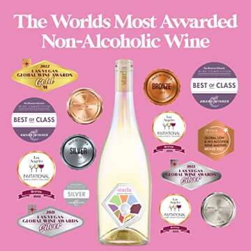 Starla Wines Non-Alcoholic Sauvignon [750ml, 1-Pack] – Award Winning, Low Sugar, 20 Calories. | Customer Favorite |The Dry January Wine | Perfect for Hosting or Gifting | California Wine, Delicious, Light and Crisp