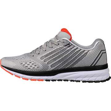 Joomra Whitin Tennis Shoes for Men Running Walk Fitness Size 13 Cushion Lightweight Footwear for Man Treadmill Workout Runny Casual Outdoor Athletic Sneakers Gray 47