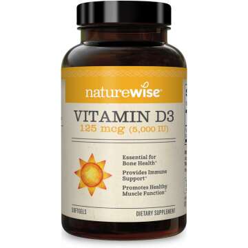 NatureWise Vitamin D3 5000iu - 1 Year Supply Mini Softgels for Immune Support