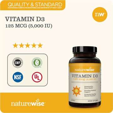 NatureWise Vitamin D3 5000iu - Immune Support Softgels