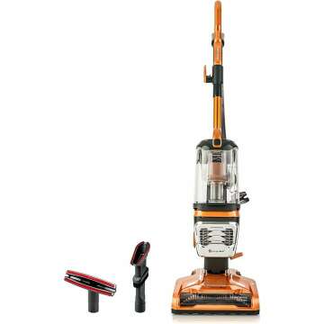 Kenmore DU4080 Featherlite Lift-Up Bagless Upright Vacuum 2-Motor Power Suction Lightweight Carpet Cleaner with HEPA Filter, 2 Cleaning Tools for Pet Hair, Hard Floor, 1.5L, Orange