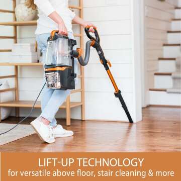 Kenmore DU4080 Featherlite Lift-Up Bagless Upright Vacuum 2-Motor Power Suction Lightweight Carpet Cleaner with HEPA Filter, 2 Cleaning Tools for Pet Hair, Hard Floor, 1.5L, Orange