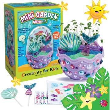 🌿 Mermaid's Mini Garden: A Magical Terrarium Kit for Kids 🎀