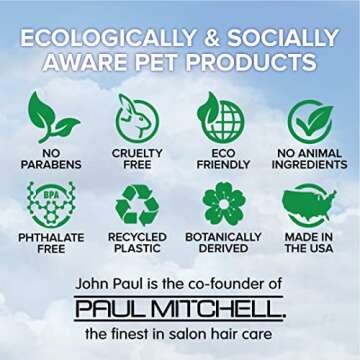 John Paul Pet Oatmeal Shampoo - Grooming for Dogs and Cats, Soothe Sensitive Skin Formula with Aloe for Itchy Dryness for Pets, pH Balanced, Cruelty Free, Paraben Free, Made in USA