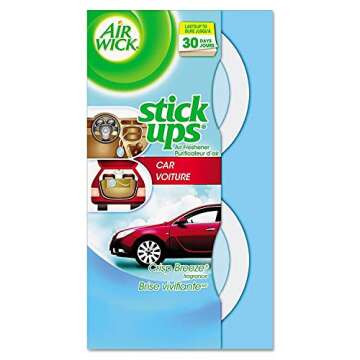 Air Wick Stick Ups Car Air Freshener - Crisp Breeze, 2ct for Freshness