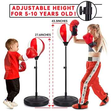 ShyLizard Kids Punching Bag Set with Gloves - Gift Idea