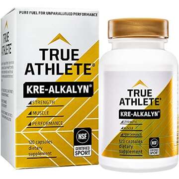 True Athlete Kre Alkalyn 1,500mg - Helps Build Muscle, Gain Strength & Increase Performance, Buffered Creatine for Optimal Absorption - NSF Certified for Sport (120 Capsules)