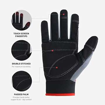 Hands-Free Work with Touch Screen Gloves - Extra Large