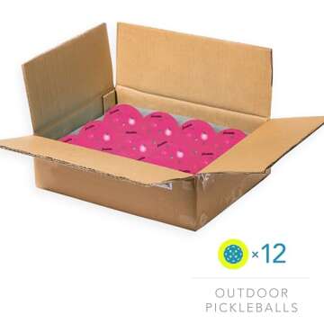 Franklin Sports Outdoor Pickleballs - X-40 Pickleball Balls USA (USAPA) Approved 12 Pack Outside Pink US Open Ball