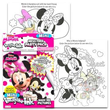 Disney Minnie and Mickey Mouse Imagine Ink Book Bundle with Mickey Mouse Stickers and Mess-Free Markers