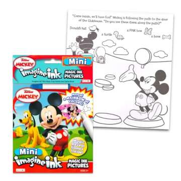 Disney Minnie and Mickey Mouse Imagine Ink Book Bundle with Mickey Mouse Stickers and Mess-Free Markers