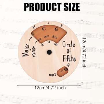 Wooden Musician Melody Wheel for Easy Chord Transposition