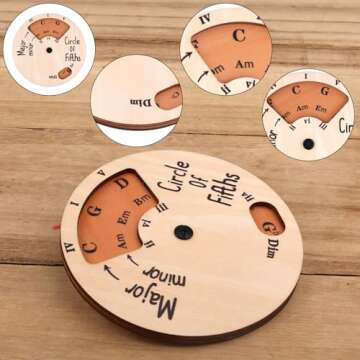 Wooden Musician Melody Wheel for Chord Transposition