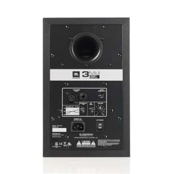 JBL Professional 305PMkII 5-Inch 2-Way Powered, Active Monitor Speaker for Near Field Music Production, Studio Monitor, Desktop Computer, Hi-Fi Audio. Sold Individually, Black