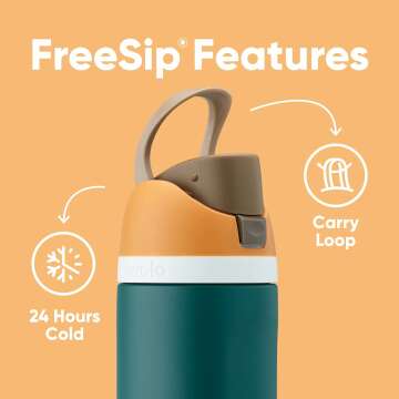 🌴 "Stay Refreshed with Owala's FreeSip Insulated Water Bottle, 32 Oz, BPA-Free & Travel-Friendly