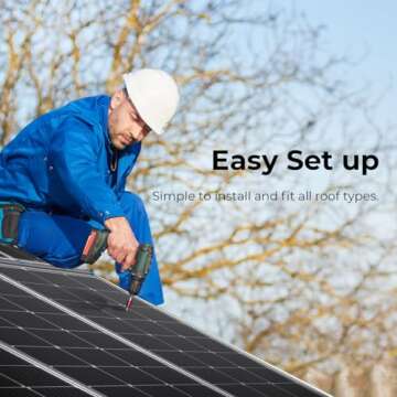 100 Watt Solar Panels 2-Pack for RV & Off-Grid