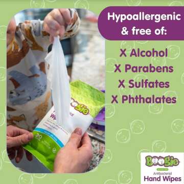 Antibacterial Hand Wipes for Kids - Boogie