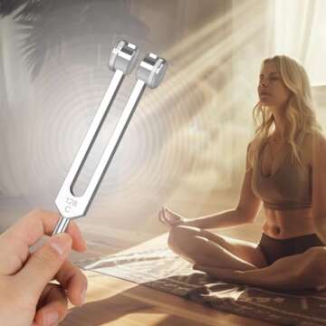 Vemise 128 Hz-Tuning Forks for Healing, Healing Tuning Fork Original, 128 Hz Tuning Fork for Healing, Set-Tuning Fork Set Frequency Healing Devices for Yoga (A)