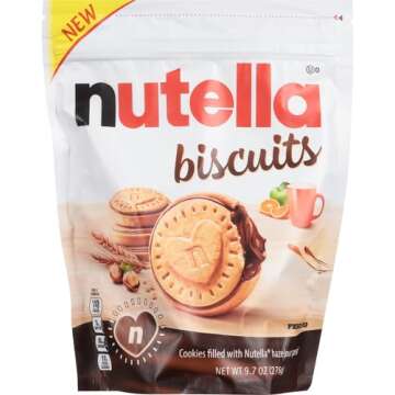 Nutella Biscuits, Hazelnut Spread With Cocoa, Sandwich Cookies, 20-Count Bag (Pack of 3)