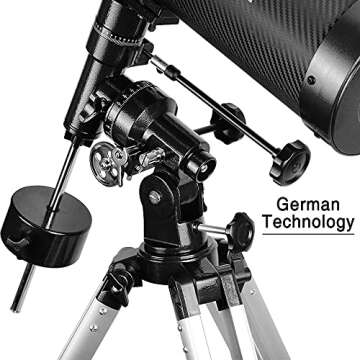 Telescope 130EQ Newtonian Reflector Telescopes for Adults, Professional Telescopes for Adults Astronomy, Comes with 1.5X Barlow Lens Smartphone Adapter & 13% T Moon Filter