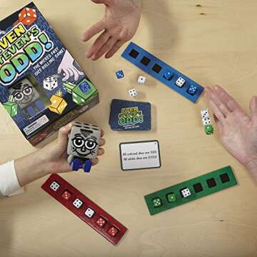 Educational Insights Even Steven's Odd, Dice-Rolling, Adding and Subtracting Challenge Game, Fun & Fast-Paced Family Game