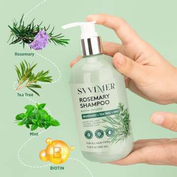 Svvimer Rosemary Shampoo for Hair Growth and Thickness