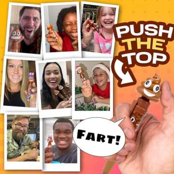 Kamhi World Farting Poop Pen Makes 7 Funny Fart Sounds - Perfect Novelty Gift For Kids, Teens & Boys - Functioning Pen & Prank Toy for the Entire Family, Fun Fart Pen Gag Gifts with Big Laughs