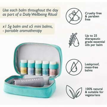 Aromatherapy Balm Gift Set with Essential Oil Blends