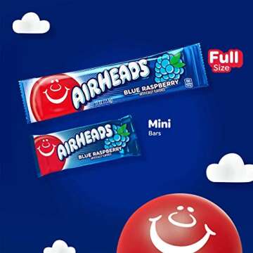 Blue Raspberry Airheads Candy - 36 Full Size Bars