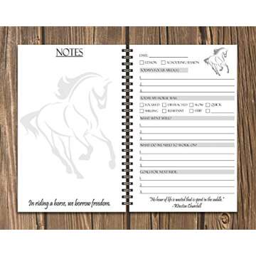 Equestrian Training Journal for Horseback Riders