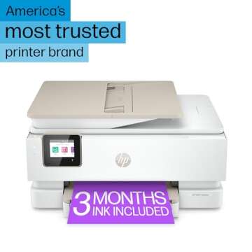 HP ENVY Inspire 7955e Wireless Color Inkjet Printer, Print, scan, copy, Easy setup, Mobile printing, Best-for home, Instant Ink with HP+,White