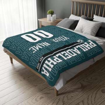 Custom ANTKING Philadelphia Throw Blanket for Men & Women