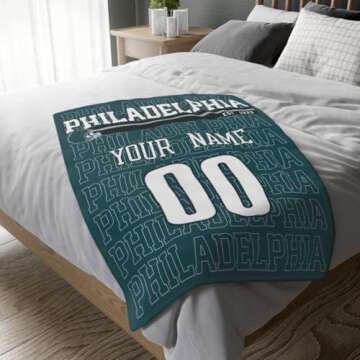 Custom ANTKING Philadelphia Throw Blanket for Men & Women