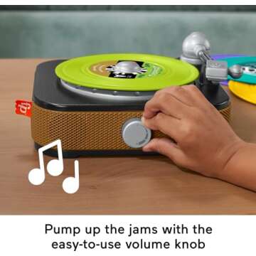 Fisher-Price Rockin’ Record Player Musical Toy for Kids