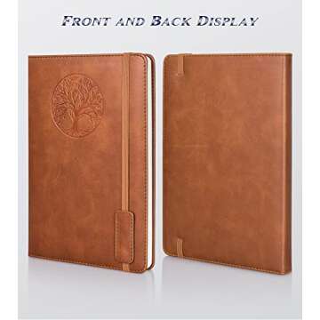 Biuwory A5 Leather Journal - 256 Pages for Work & Travel