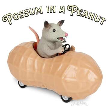 Mcphee Archie Possum in a Peanut Pull Back Toy Car (12967)