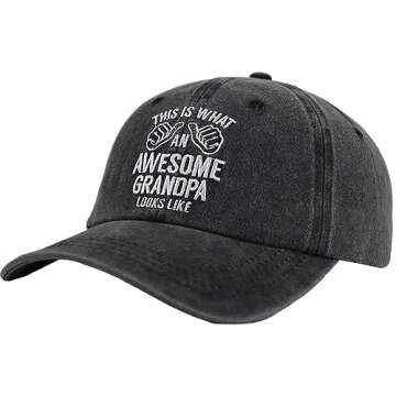 Grandpa Hats for Men - World's Best Grandfather Baseball Cap