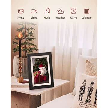 Digital Picture Frame, MOOLINK 10.1 Inch WiFi Digital Photo Frame with Touch Screen, HD Display, 16GB Storage, Smart Electronic Picture Frame Shares Photos via Email, App, USB Drive, SD Card