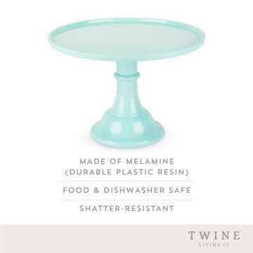 Twine Mint Melamine Cake Stand, Cupcake Stand, Home Decor, Food Service, Dessert Accessory, Mint Green, Set of 1