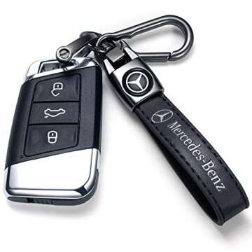 FUWEIALIYAN Car Keychain Suit for Mercedes Benz A C E S Class Series GLK CLA GLA GLC GLE CLS SLK AMG Series Keychains with Key Chain for Man and Woman Keyring car Accessory