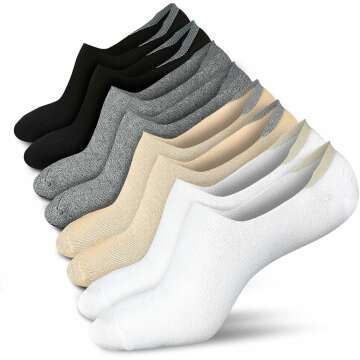 Wernies No Show Socks for Women - Non-Slip Design