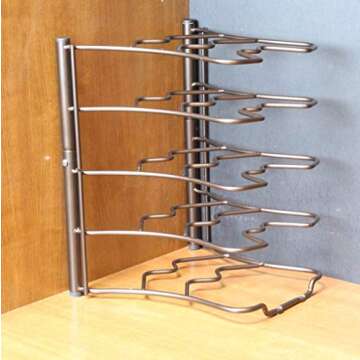 Deco Brothers Bronze Pan Organizer Rack for Kitchen