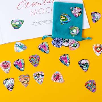 Cobahom Guitar Picks Set - 45 Premium Picks in Velvet Bag