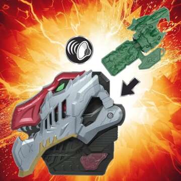 Power Rangers Dino Fury Pink Ankylo Hammer and Green Tiger Claw Zord Toys for Kids Ages 4 and Up Zord Link Mix-and-Match Custom Build System