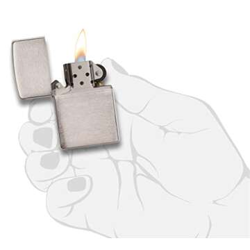 Zippo 200 Classic Brushed Chrome Pocket Lighter