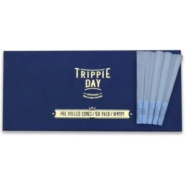 Trippie Day Blue Pre Rolled Cones - 50 Pack Vegan Non-GMO