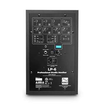 KALI AUDIO LP-6 V2 6.5" Project Lone Pine Powered Studio Monitor - Low-Noise Bi-Amped Professional Studio Speaker for Music Production - 80W, 115dB Max SPL - TRS, RCA, XLR Inputs - Single, Black