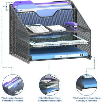 Samstar Desk File Organizer - Perfect for Students