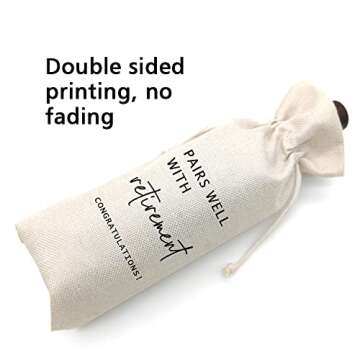 Socive Retirement Wine Bag - Perfect Retirement Gift